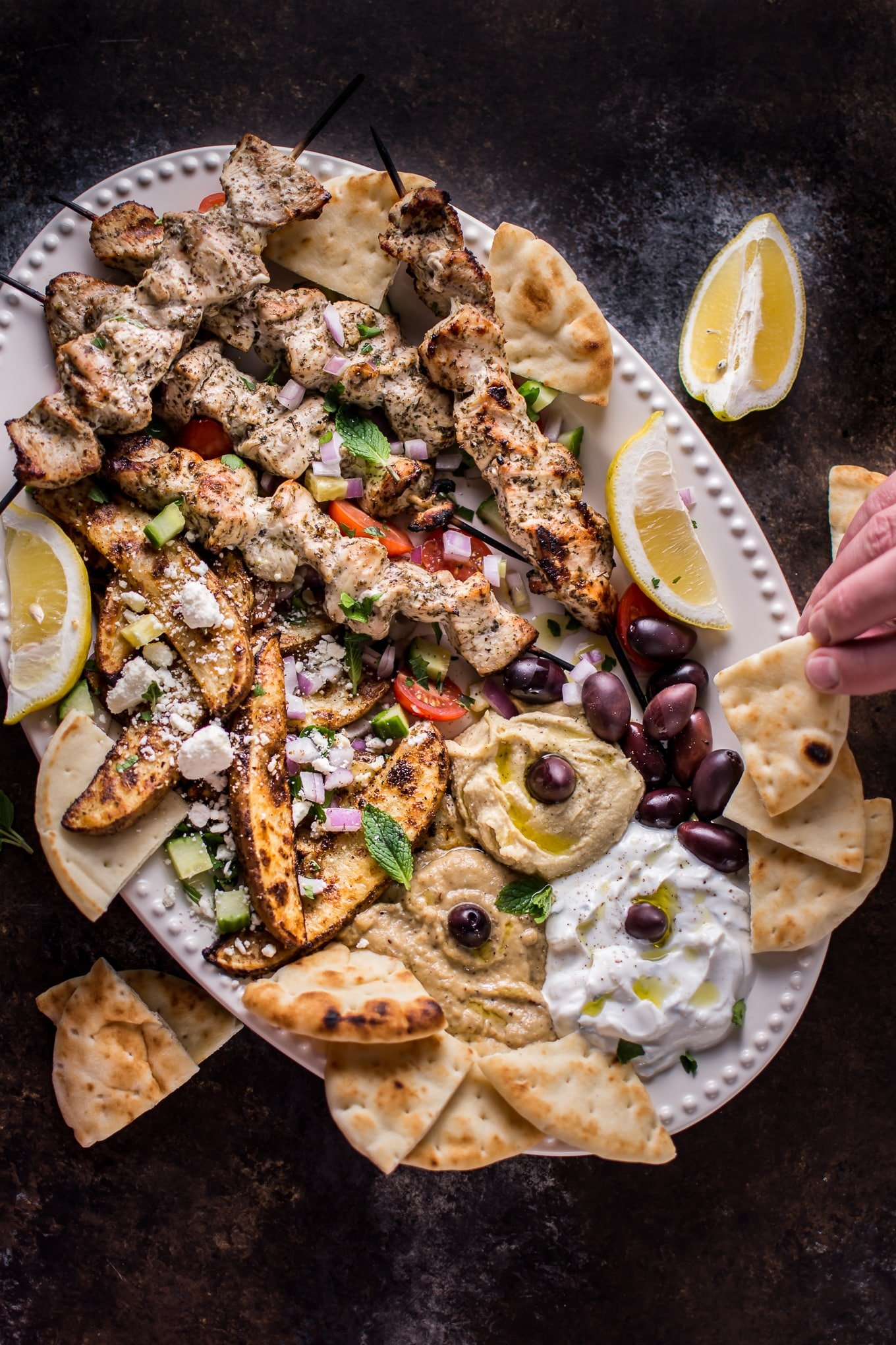 Chicken Souvlaki Plate